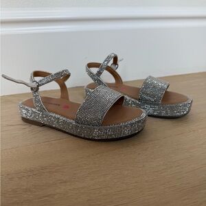 Steve Madden Kids' Glittering Silver Sandals